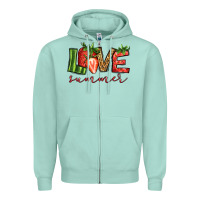 Seafoam love summer strawberry Zipper Hoodie - Jasminsmagicworld
