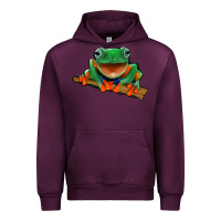 Mauve Wine frog Urban Hoodie - Jasminsmagicworld