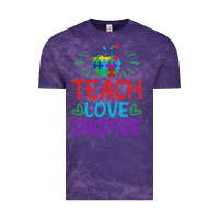 Cloud Purple teach love inspire Vintage Tee - CowhideDigitalArt