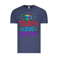 Vintage Denim teach love inspire Vintage Tee - CowhideDigitalArt