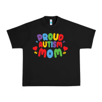 Black LIL Autism Mom Urban Heavy Tee - CowhideDigitalArt