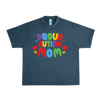 Midnight Navy LIL Autism Mom Urban Heavy Tee - CowhideDigitalArt