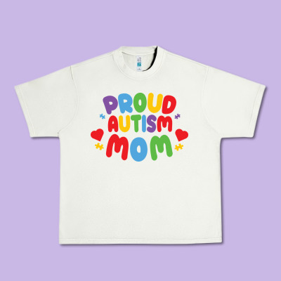Lil Autism Mom Urban Heavy Tee Designed By Cowhidedigitalart