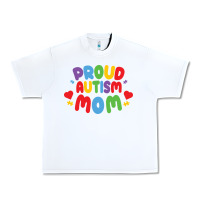 White LIL Autism Mom Urban Heavy Tee - CowhideDigitalArt