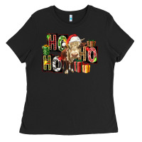 Black ho ho ho heifer Ladies Tee - FaDigitalArtStudio