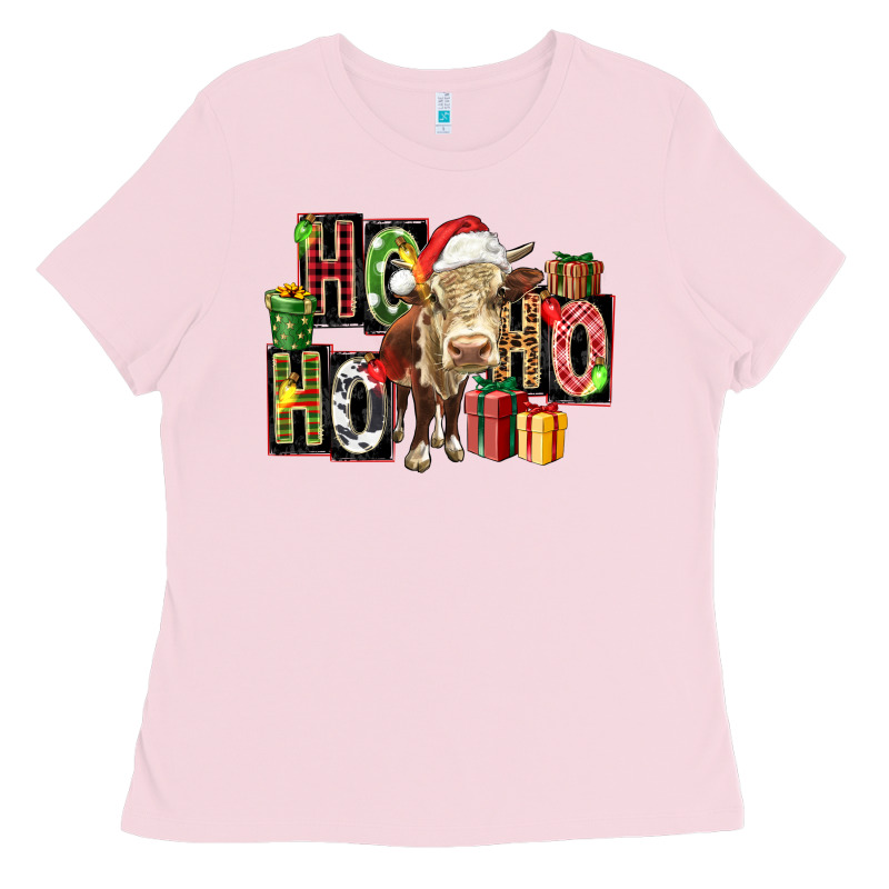 Ho Ho Ho Heifer Ladies Tee by FaDigitalArtStudio | Teevron