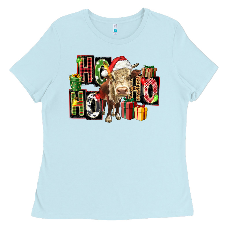 Ho Ho Ho Heifer Ladies Tee by FaDigitalArtStudio | Teevron