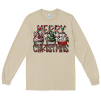 Mushroom Merry Christmas Long Sleeve Tee - CowhideDigitalArt