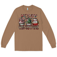 Toasted Coconut Merry Christmas Long Sleeve Tee - CowhideDigitalArt