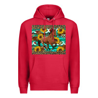 Cardinal western horse sunflowers Premium Hoodie - Artiststas