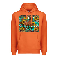 Carrot western horse sunflowers Premium Hoodie - Artiststas
