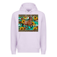 Lilac western horse sunflowers Premium Hoodie - Artiststas