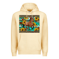 Pina Colada western horse sunflowers Premium Hoodie - Artiststas