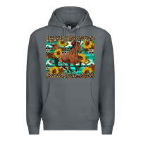 Rock western horse sunflowers Premium Hoodie - Artiststas