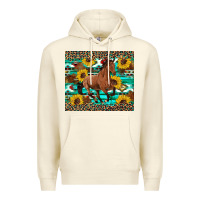 Sandshell western horse sunflowers Premium Hoodie - Artiststas