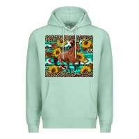 Seafoam western horse sunflowers Premium Hoodie - Artiststas