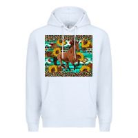 White western horse sunflowers Premium Hoodie - Artiststas
