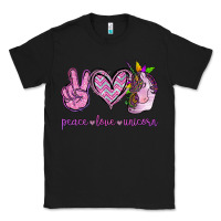 Black Peace Love Unicorn Classic Tee - Jasminsmagicworld
