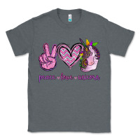 Charcoal Heather Peace Love Unicorn Classic Tee - Jasminsmagicworld