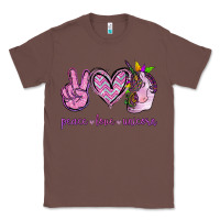 Chestnut Peace Love Unicorn Classic Tee - Jasminsmagicworld