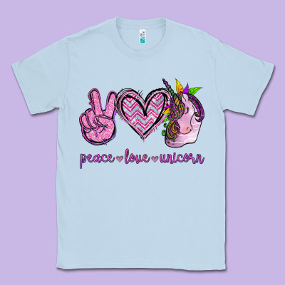 Peace Love Unicorn Classic Tee Designed By Jasminsmagicworld