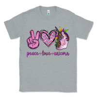 Heather Grey Peace Love Unicorn Classic Tee - Jasminsmagicworld