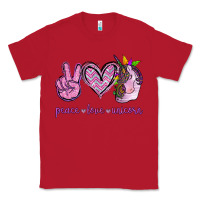 Red Peace Love Unicorn Classic Tee - Jasminsmagicworld