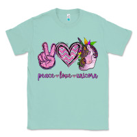 Seafoam Peace Love Unicorn Classic Tee - Jasminsmagicworld