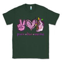 Sports Green Peace Love Unicorn Classic Tee - Jasminsmagicworld