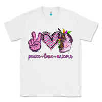 White Peace Love Unicorn Classic Tee - Jasminsmagicworld