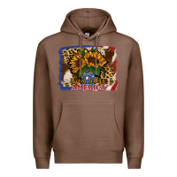 Chestnut Patriotic Sunflower God Bless America Premium Hoodie - Jasminsmagicworld