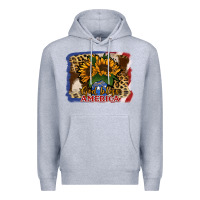 Heather Grey Patriotic Sunflower God Bless America Premium Hoodie - Jasminsmagicworld