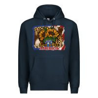 Navy Patriotic Sunflower God Bless America Premium Hoodie - Jasminsmagicworld