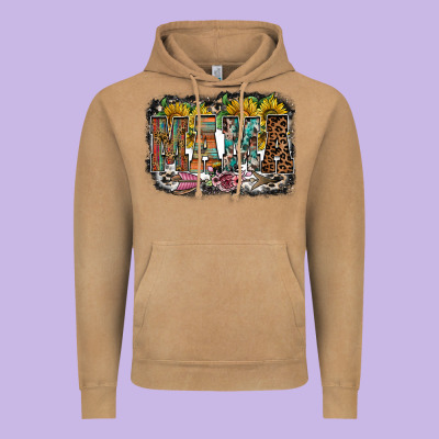 Mama Western Vintage Hoodie Designed By Racoondesign