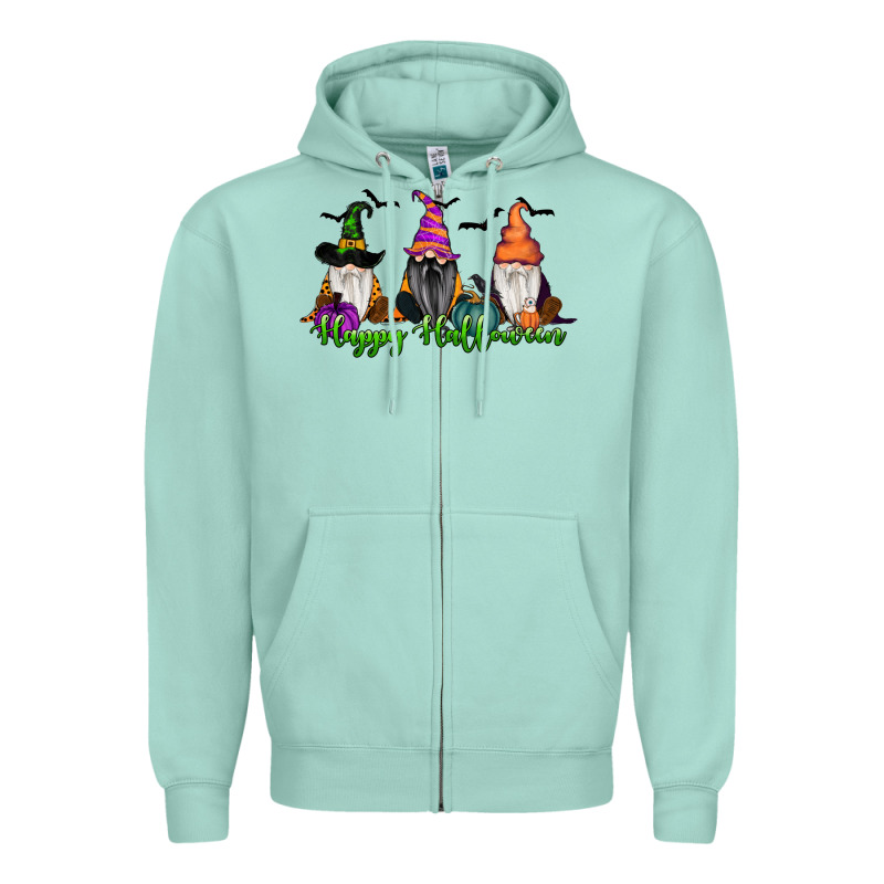 Happy Halloween Gnome Pumpkin Zipper Hoodie by RanaPortraitStore | Teevron