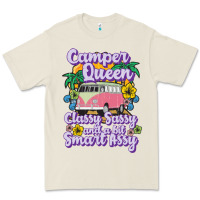 Bone camp camping camper queen classy sassy and a bit smart assycamper camp Premium Tee - linhVisuals