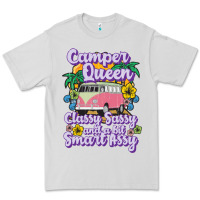 Dove Grey camp camping camper queen classy sassy and a bit smart assycamper camp Premium Tee - linhVisuals