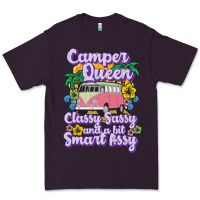 Plum camp camping camper queen classy sassy and a bit smart assycamper camp Premium Tee - linhVisuals