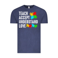 Vintage Denim Teach Accept Understand Love Vintage Tee - CowhideDigitalArt