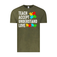 Vintage Olive Teach Accept Understand Love Vintage Tee - CowhideDigitalArt