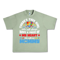 Oil Green lil autism mom Urban Heavy Tee - CowhideDigitalArt