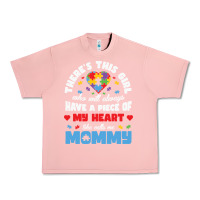 Salmon lil autism mom Urban Heavy Tee - CowhideDigitalArt