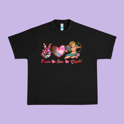 Peace Love Cupid Urban Heavy Tee Designed By Ranaportraitstore