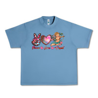 Pebble Blue peace love cupid Urban Heavy Tee - RanaPortraitStore