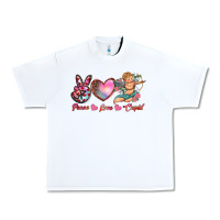 White peace love cupid Urban Heavy Tee - RanaPortraitStore