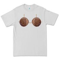 Dove Grey coconut bra easy adult halloween tiki party costume t shirt Premium Tee - linhVisuals