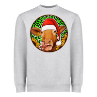 Heather Grey christmas circle earrings Heavyweight Sweatshirt - Jasminsmagicworld