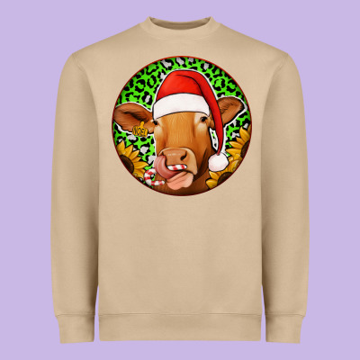 Christmas Circle Earrings Heavyweight Sweatshirt Designed By Jasminsmagicworld