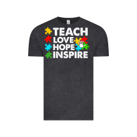 Vintage Black Teach Love Hope Inspire Vintage Tee - CowhideDigitalArt