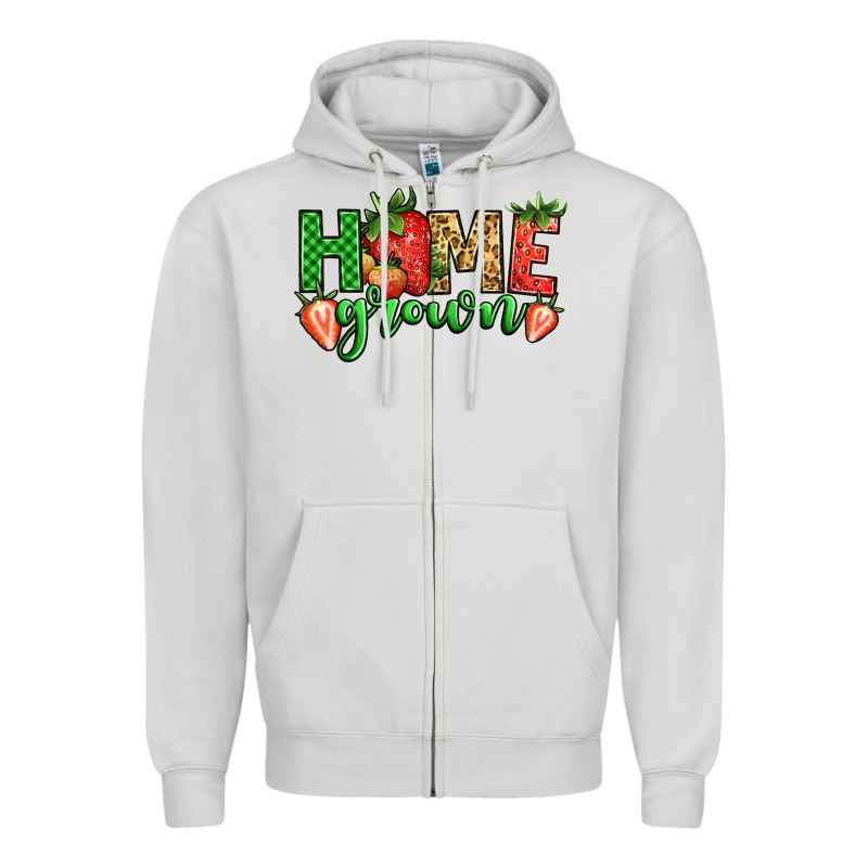 Howe Grown Strawberries Zipper Hoodie by Jasminsmagicworld | Teevron